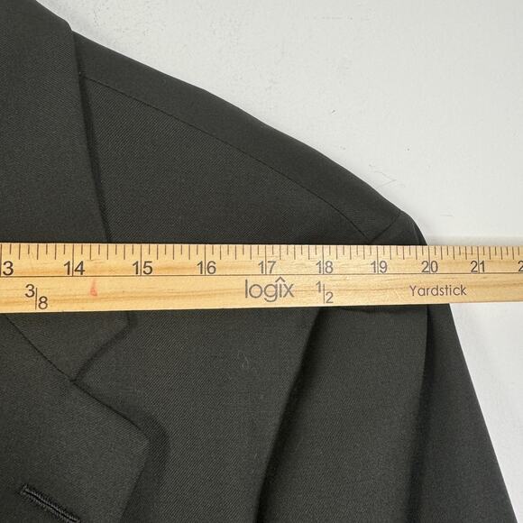 Hickey‎ Freeman Sportscoat Mens 44R Dark Brown Green Two Button 100% Wool Blazer - Picture 8 of 13